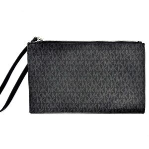Michael Kors Black Logo Wristlet Clutch